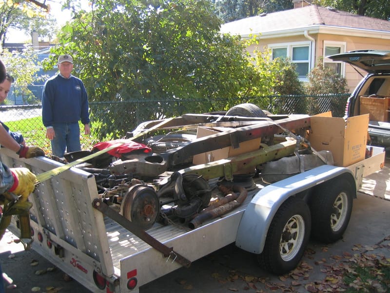 Frame on trailer